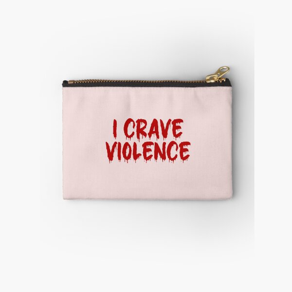 Item preview, RED ON PINK I CRAVE VIOLENCE BLOOD DRIP designed and sold by RomeArtCo.