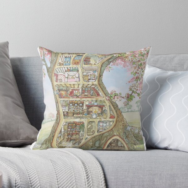 Crabapple Cottage Throw Pillow