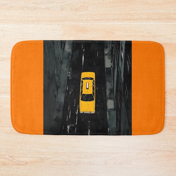 Item preview, Dramatic New York City Night Scene - Yellow Taxi in Dark Alleyway with Illuminated Windows AI Generated designed and sold by OlfactoART Studio.