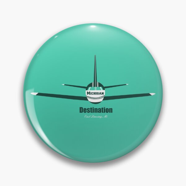 Item preview, Destination East Lansing Michigan MI Airplane Logo designed and sold by Lartheviking.
