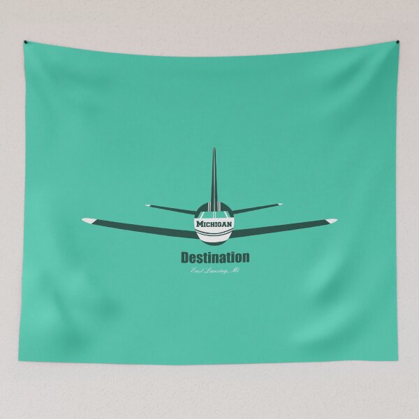 Item preview, Destination East Lansing Michigan MI Airplane Logo designed and sold by Lartheviking.