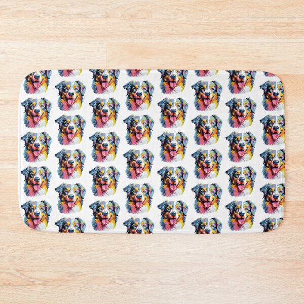 Item preview, Abstract Watercolor Australian Shepherd Portrait designed and sold by ChaosReigns91.