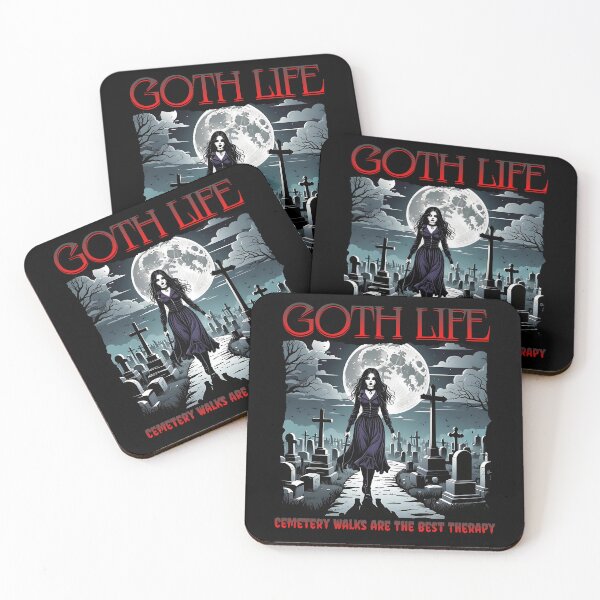 Item preview, Goth Life_Cemetery Walks are The Best Therapy  designed and sold by NuttySqueaky.