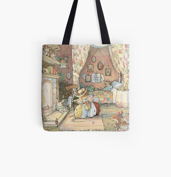 Lady Woodmouse gets Primrose ready for bed All Over Print Tote Bag