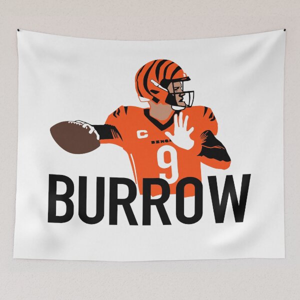 Item preview, Burrow 9, Cicinnati Football Design designed and sold by FanSwagUnltd.