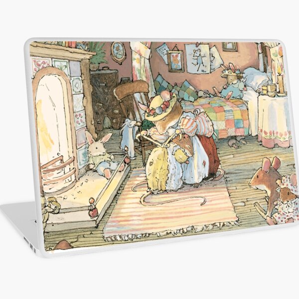 Lady Woodmouse gets Primrose ready for bed Laptop Skin