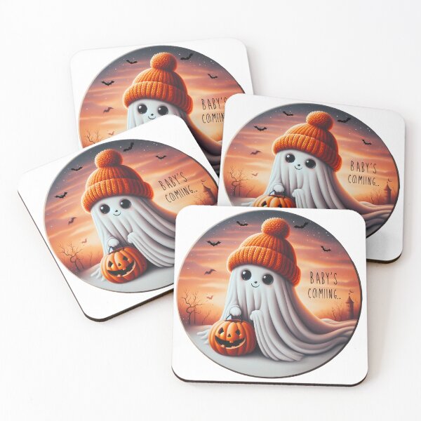 Artikelvorschau, Geisterhafte Ankündigung zur Geburt des Babys – Niedliche Baby-Ankündigung mit Halloween-Thema für Oktober entworfen und verkauft von StyLeHi.