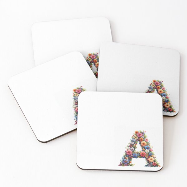 Item preview, Letter A colorful flowers designed and sold by PaulaDigitalArt.
