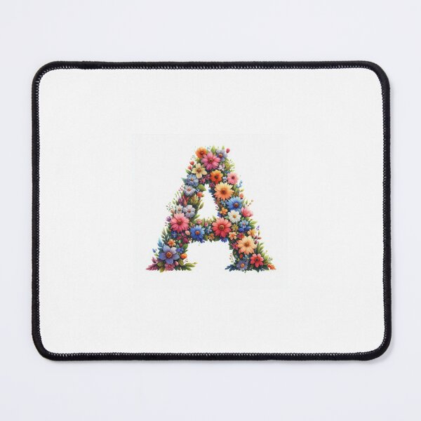 Item preview, Letter A colorful flowers designed and sold by PaulaDigitalArt.