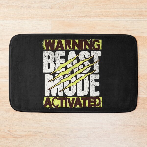 Item preview, Warning Beast Mode Activated for Gym Lovers designed and sold by Mariana Piana.