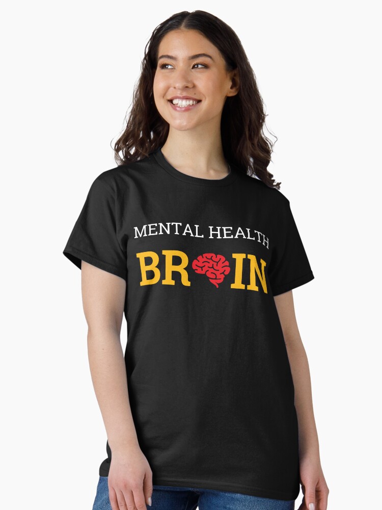 Thumbnail 1 of 7, Classic T-Shirt, Mental Health Brain designed and sold by FridPix.