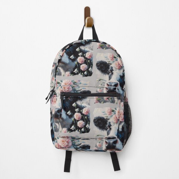 Item preview, Vaca Holstein en claveles rosados designed and sold by oceanlady65.