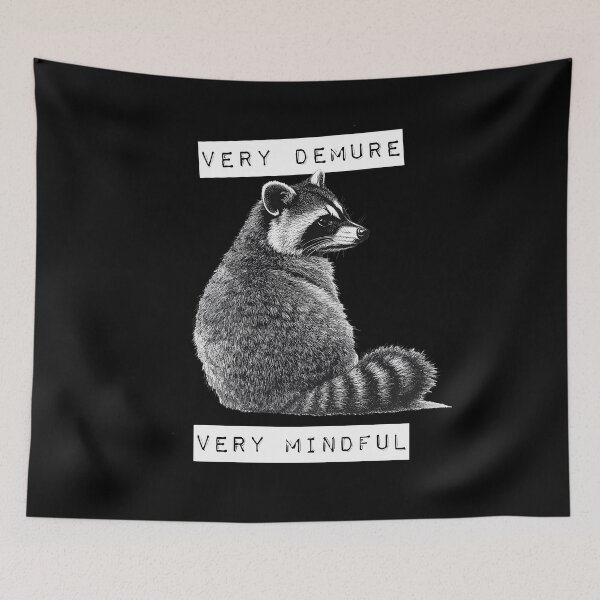 Item preview, Very Demure Very Mindful Raccoon Meme Vintage Design designed and sold by trendyzcom.