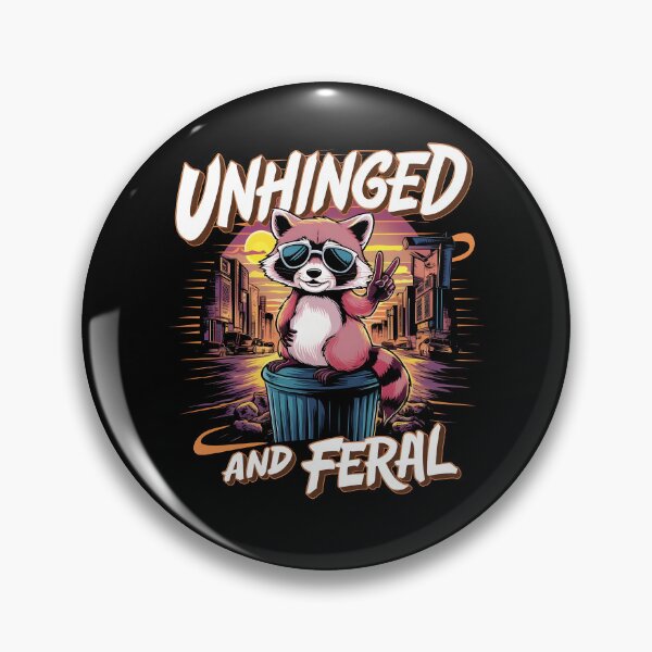 Item preview, Unhinged And Feral Retro Funny Raccoon Feral Peace sign hand designed and sold by MTRBSK11.
