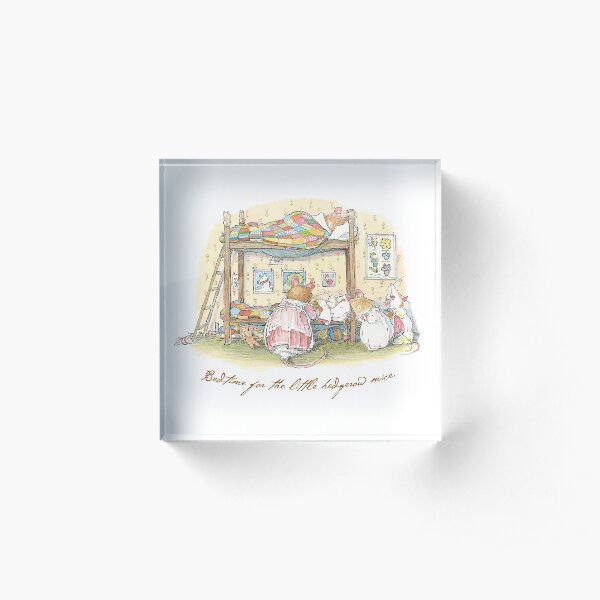 Lady Woodmouse gets the little mice into bed Acrylic Block