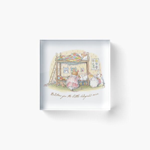 Lady Woodmouse gets the little mice into bed Acrylic Block