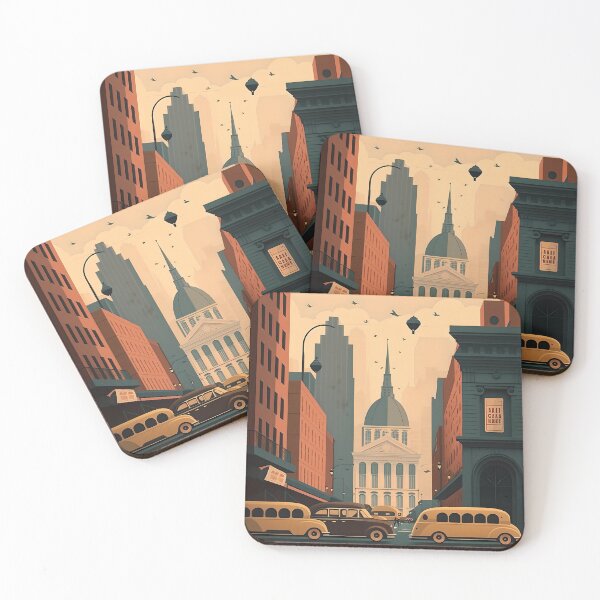 Item preview, Golden Hour: Cityscape of the 50s designed and sold by Viktor Surzhko.
