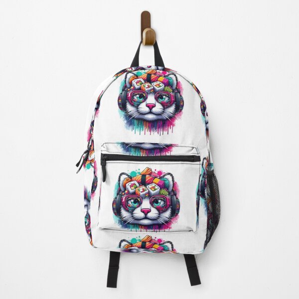 Item preview, techno sushi cat designed and sold by SabyDigitalArt.