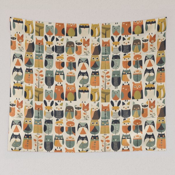 Item preview, Festive Fall Friends #1 designed and sold by elgatonocturno.