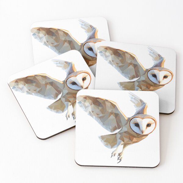 Item preview, lovely barn owl in low polygon designed and sold by wonderisland.