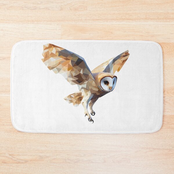 Item preview,  flying lovely barn owl in low polygon designed and sold by wonderisland.