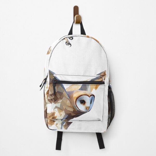 Item preview, flying lovely barn owl in low polygon designed and sold by wonderisland.