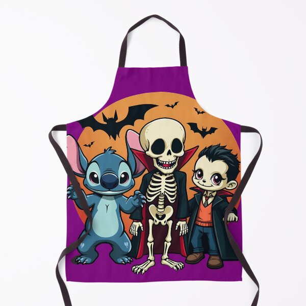 Item preview, Halloween Stitch, Skeleton witch and Vampire Dracula group photo! Celebrating Halloween designed and sold by TheInkyOwl-TIO.