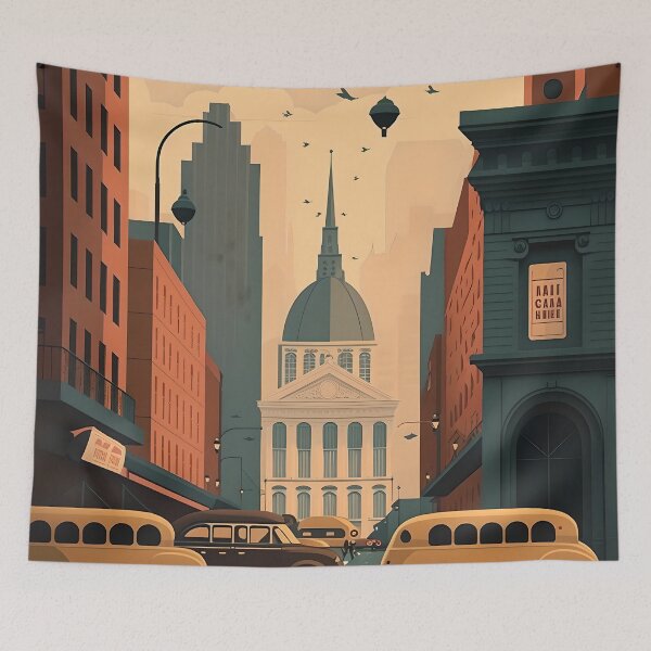 Item preview, Golden Hour: Cityscape of the 50s designed and sold by Viktor Surzhko.