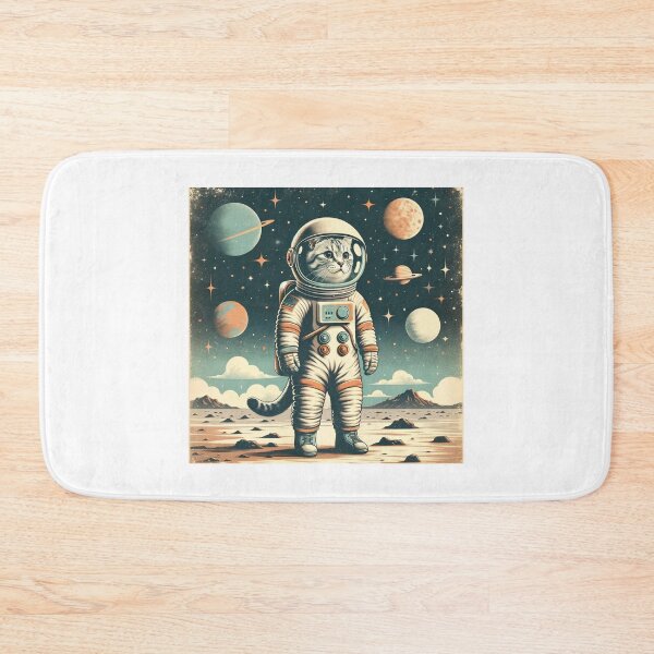 Item preview, Vintage Cat Astronaut designed and sold by RetroPop23.