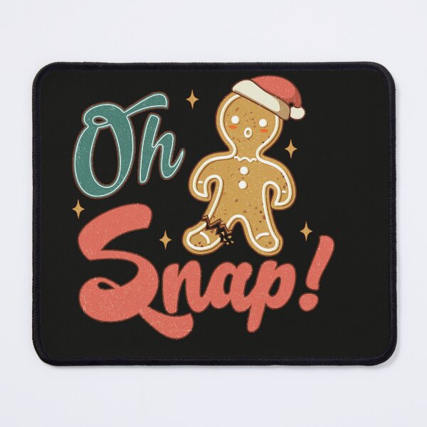 Item preview, Retro Oh Snap Gingerbread Man Christmas Cookie designed and sold by AlienOccupation.