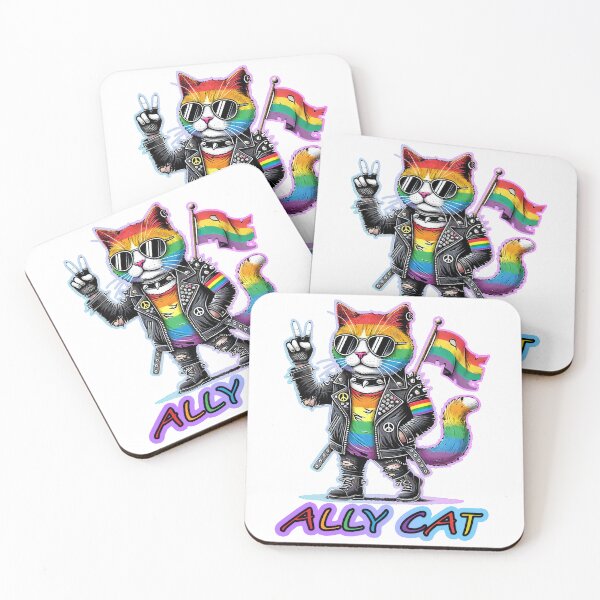 Artikelvorschau, Pride Parade Verbündete Katze entworfen und verkauft von TeddVentures.