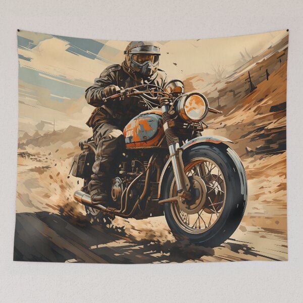 Item preview, Ride into the Wild: Vintage Motorcycle Adventure designed and sold by Viktor Surzhko.