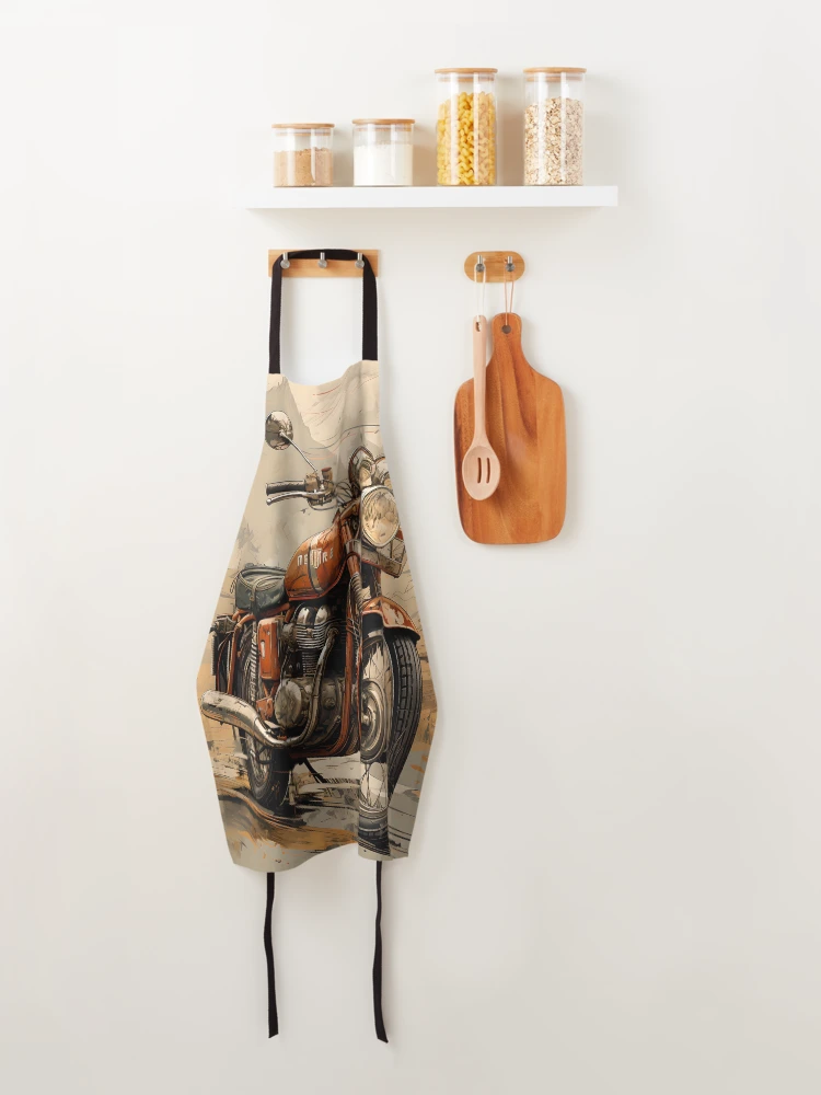 Thumbnail 4 of 6, Apron, Legendary Ride: The Iconic Motorcycle designed and sold by Viktor Surzhko.