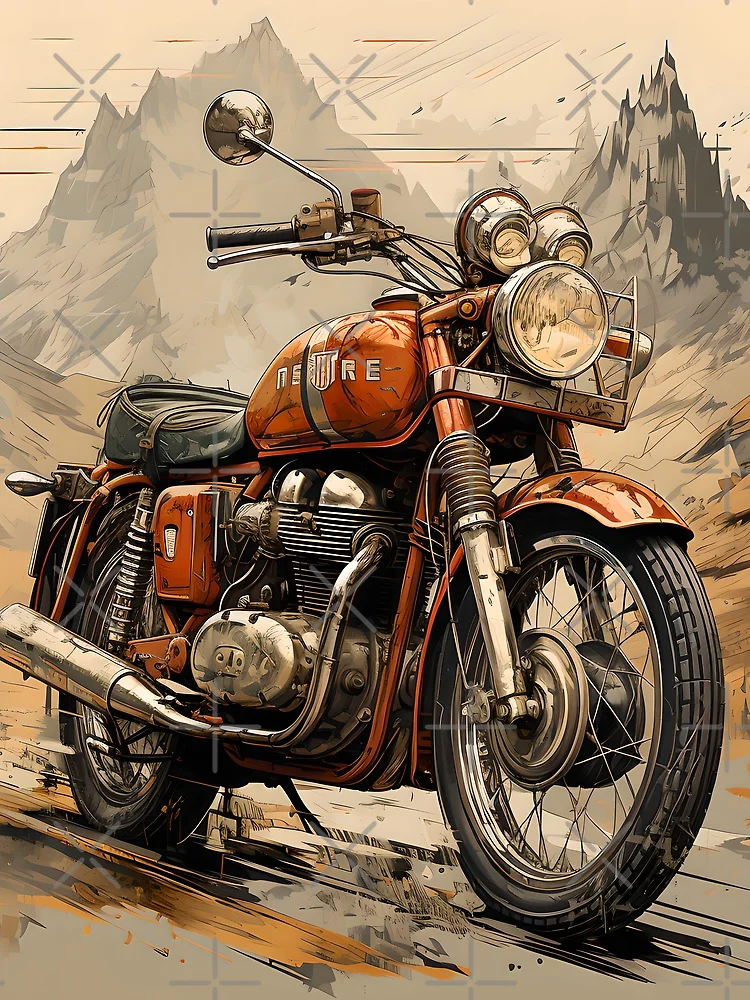 Thumbnail 3 of 3, Scarf, Legendary Ride: The Iconic Motorcycle designed and sold by Viktor Surzhko.