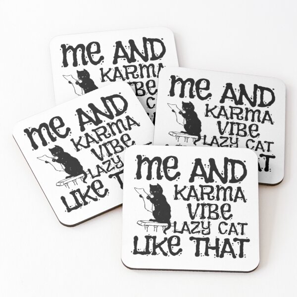 Item preview, Me And Karma Vibe Lazy Cat designed and sold by AnimalWorldArtt.
