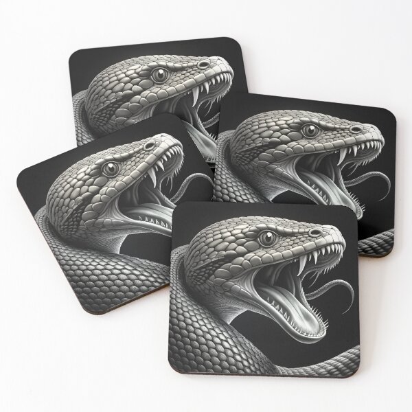 Item preview, a snake with its mouth open and its tongue out designed and sold by supakor.