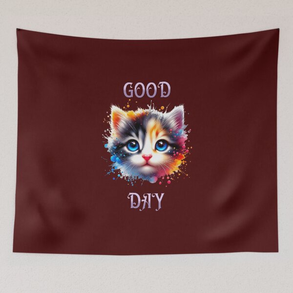 Item preview, GOOD DAY (KITTY FACE) designed and sold by lovingtouch.