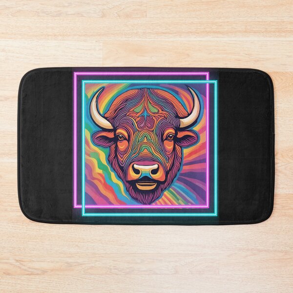 Item preview, Psychedelic Buffalo Face designed and sold by AvrilDesigns06.