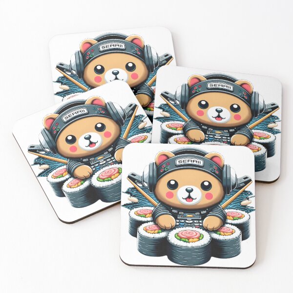 Item preview, sushi techno bear designed and sold by SabyDigitalArt.