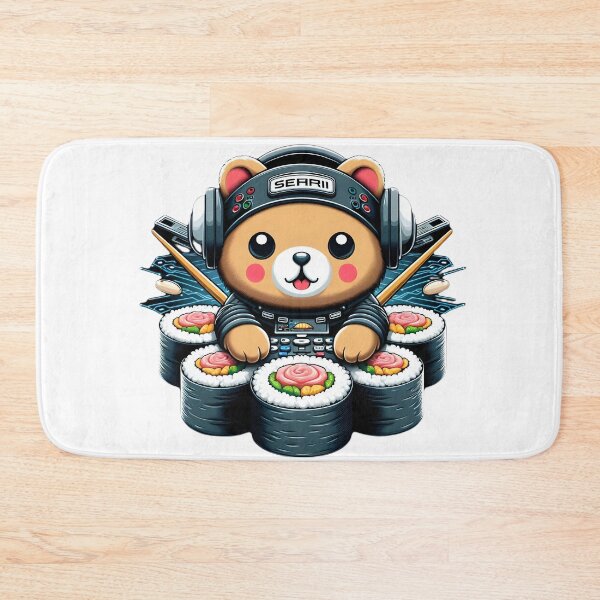 Item preview, sushi techno bear designed and sold by SabyDigitalArt.