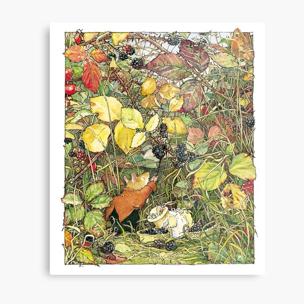 Blackberry picking Metal Print