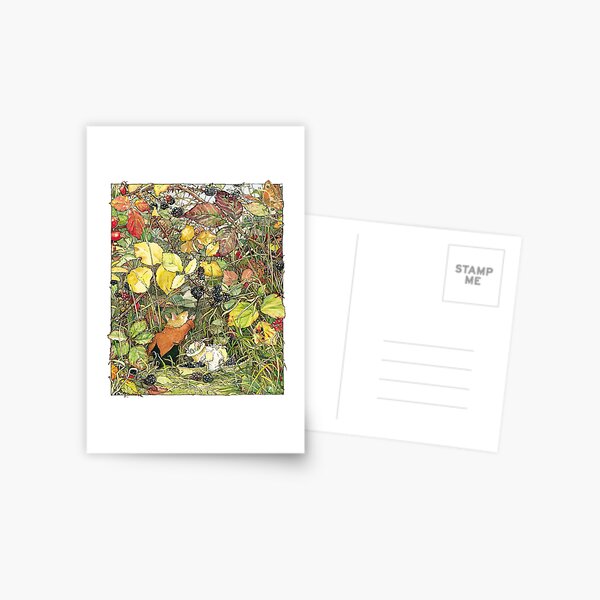 Blackberry picking Postcard