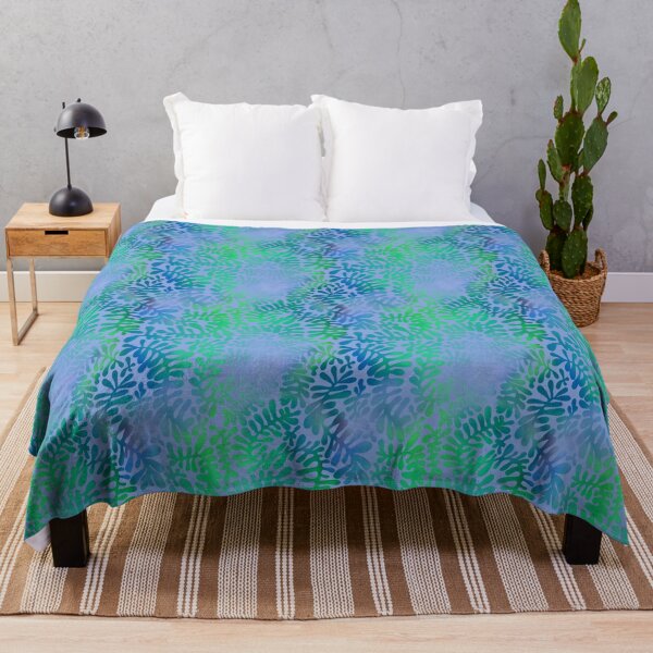 Botanical Batik Throw Blanket
