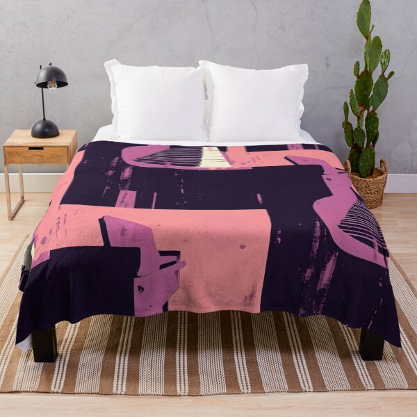 Item preview, Grand Piano Art - Striking Dark and Light Tones with Unique Shapes and Lines Against Pink Background designed and sold by OlfactoART Studio.