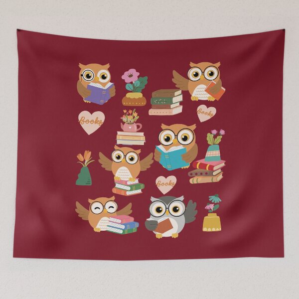 Item preview, Cute Owls Reading Books designed and sold by Vachala.