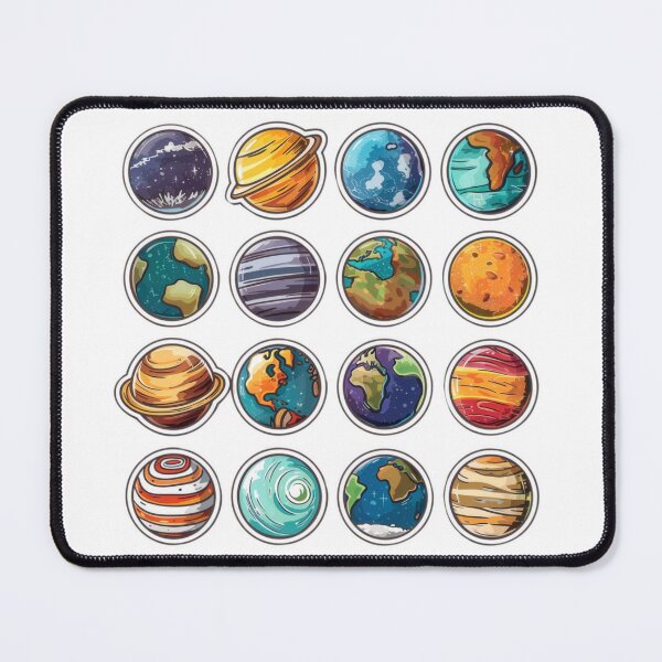 Item preview, Colorful Solar System Illustration with Bold Outlined Planets designed and sold by tjnextgen99.