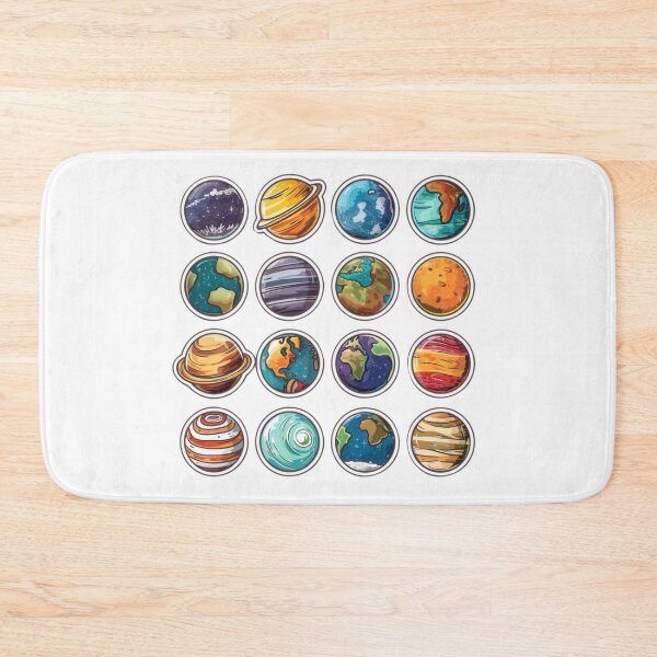 Item preview, Colorful Solar System Illustration with Bold Outlined Planets designed and sold by tjnextgen99.