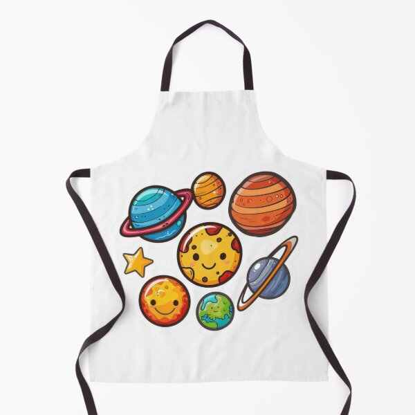 Item preview, Boldly Outlined Solar System Vector with Vibrant Planet Colors designed and sold by tjnextgen99.