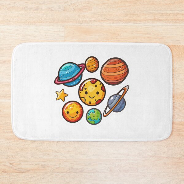 Item preview, Boldly Outlined Solar System Vector with Vibrant Planet Colors designed and sold by tjnextgen99.