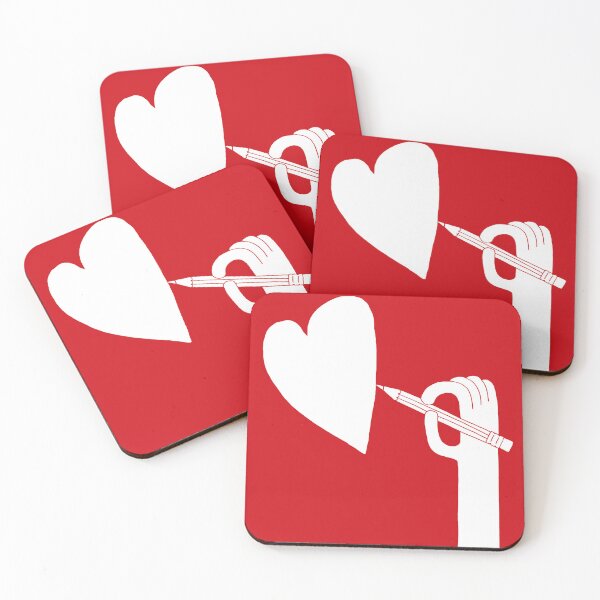Item preview, Hand Drawn retro heart in red designed and sold by flybubblegum.